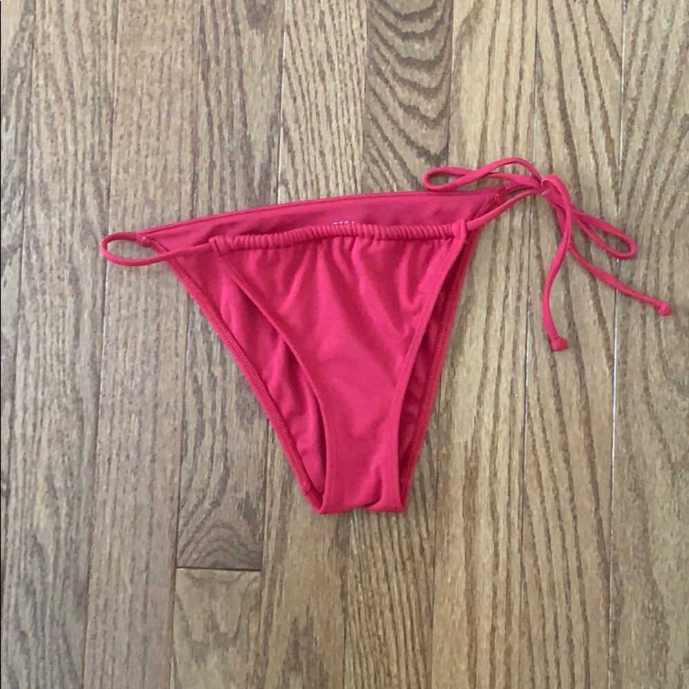Red string bikini bottoms
